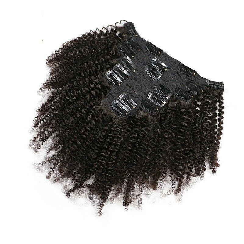 Factory Direct Price Wholesale Kinky Curly Raw Remy Human Clip-in Hair Extensions